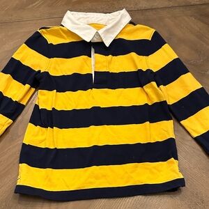 Cat & Jack Yellow and Navy Striped Polo